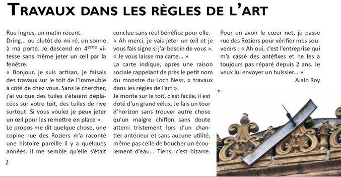 Extrait de La Gazette des Chalets n°99, octobre 2019