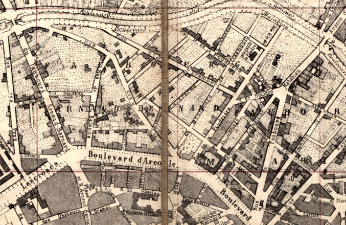 Plan de Toulouse - vendu en 1880 - (nombreuses erreurs dans le quartier des Chalets)