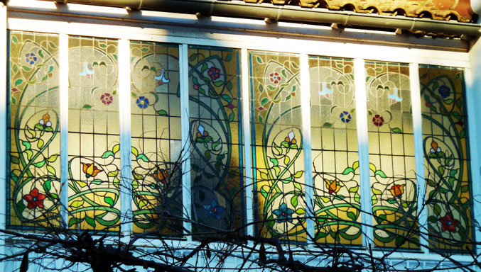 vitraux, rue Christophe Colomb, quartier Chalets Toulouse