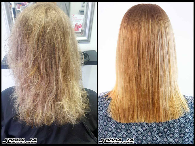 Kerasilk Keratin permanente Haarglättung vorher nachher