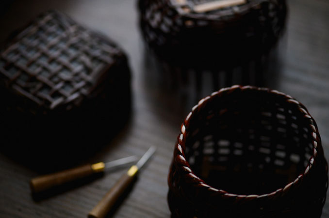 茶籠(制作途中の写真です)初田 徹 作