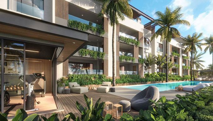 AZULINA appartements et penthouses G+2 haut de gamme vue mer à pointe aux biches nord île Maurice