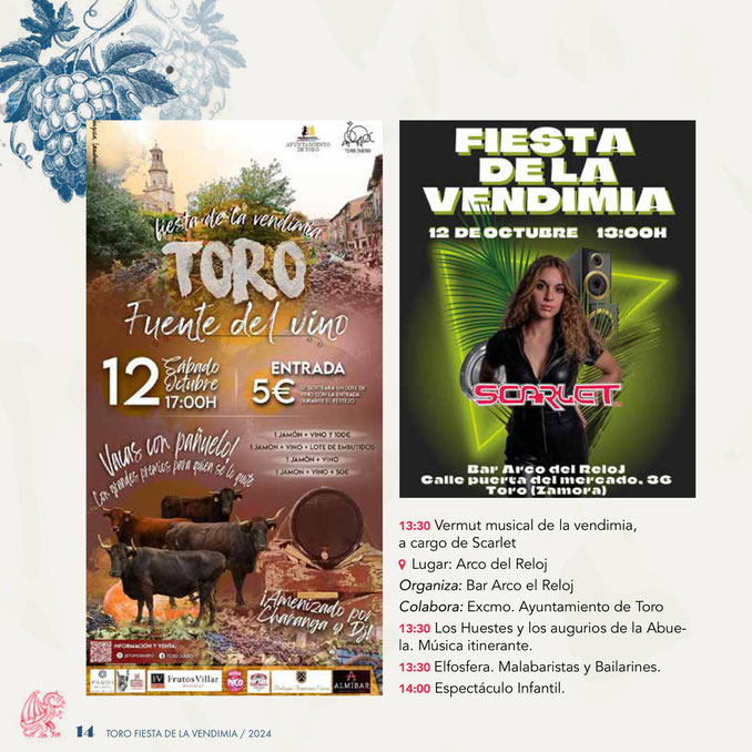 Programa del Mercado Medieval y Fiesta de la Vendimia en Toro