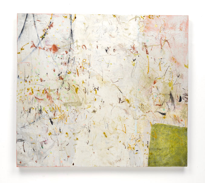 Out of the Woods #2, acrylic, drawing media & oil stick on custom mounted 1/8" birch plywood, 25 1/2"x 28 1/2", 2022, NA