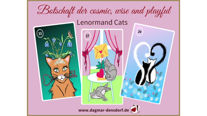 Orakel Auflösung "Botschaft der cosmic, wise and playful Lenormand Cats"