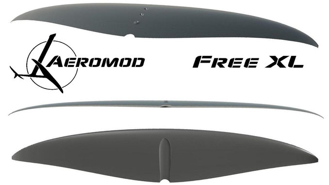 images 3D de présentation de l'aile Free XL pour le wingfoil Aeromod