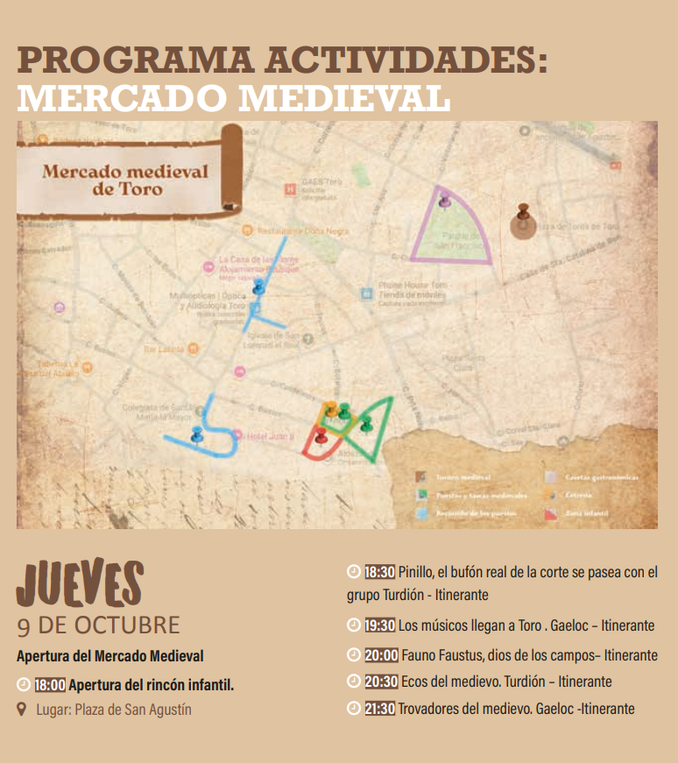 Programa del Mercado Medieval y Fiesta de la Vendimia en Toro