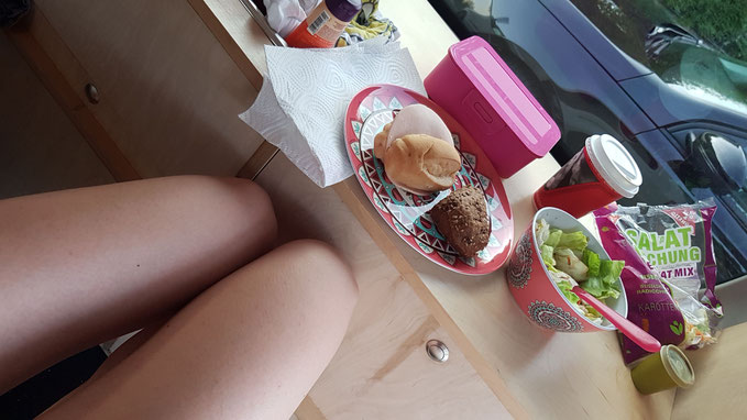 Erste Rast nach Heidelberg. Den Kaffepreis ignoriert man dann einfach.