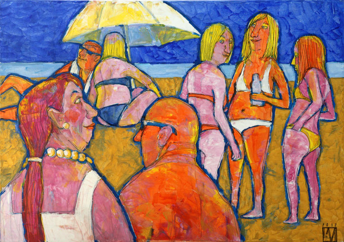 Am Strand II, 100 x 70 cm