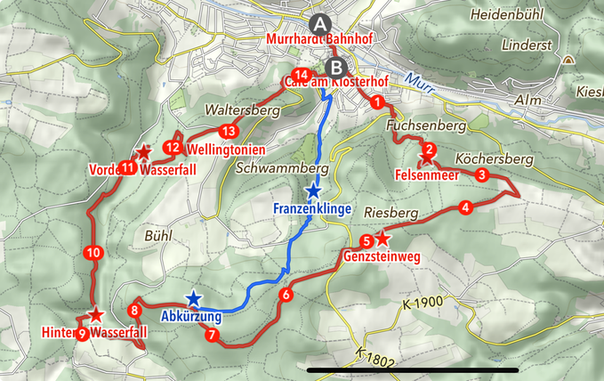 RTC Wanderung Murrhardt (a) = rot