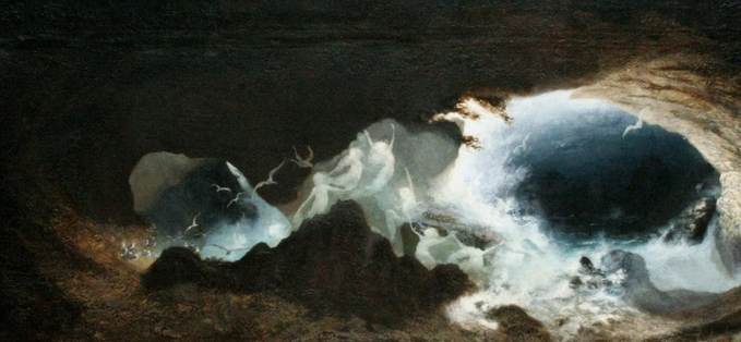 Sea-nymphs in Grotta Minerva, Karl Wilhelm Diefenbach (1851-1913).