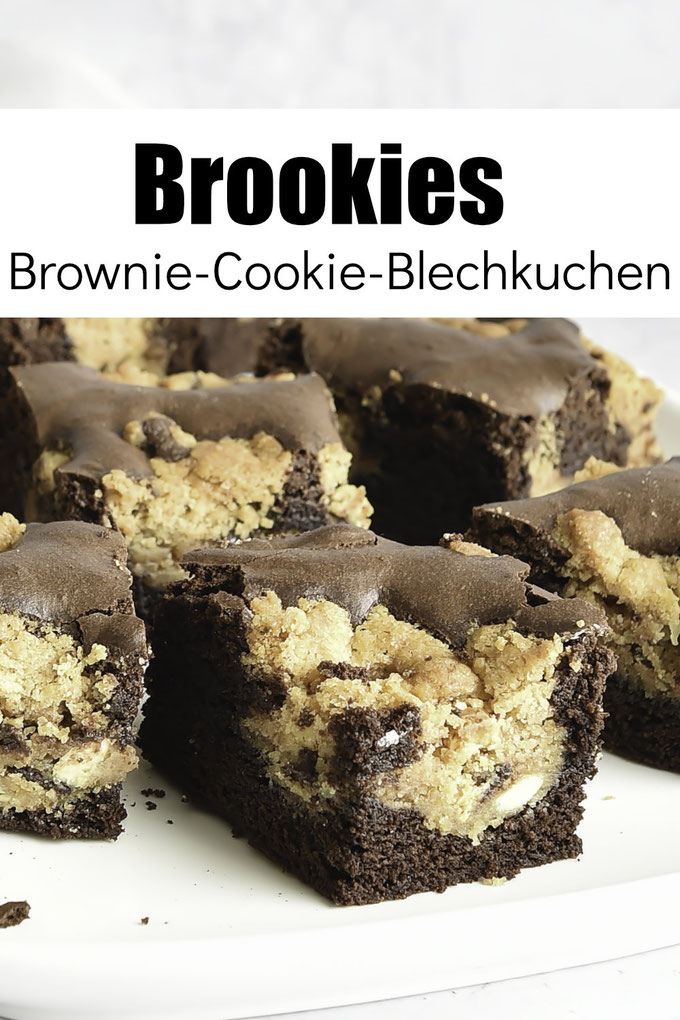 Brookies - Kombi aus Brownie und Cookies als Blechkuchen, perfekter Geburtstagskuchen, einfach und schnell zu machen, Rezept für Thermomix