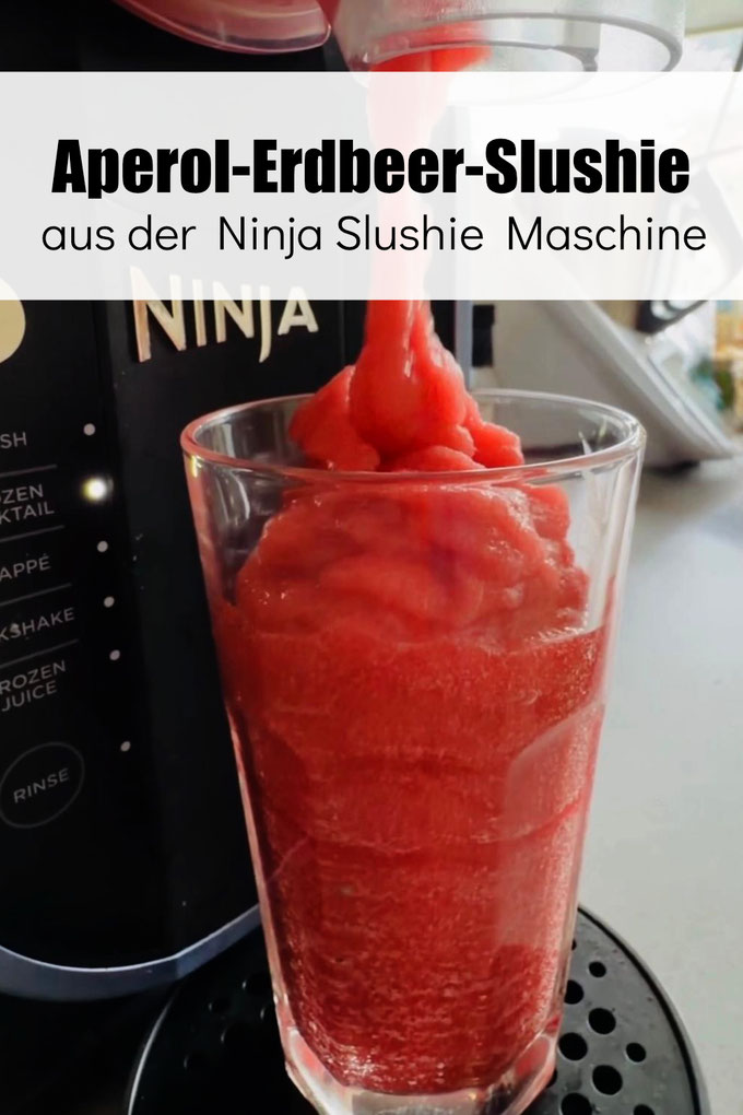 Aperol Erdbeer Slushie aus der Ninja Slushie Maschine Rezept