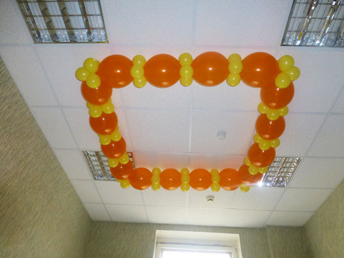 воздушные шары с гелием под потолок