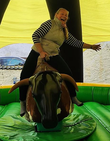 Rodeo, Falltraining, Sitzschulung beim Dressur Reitsimulator