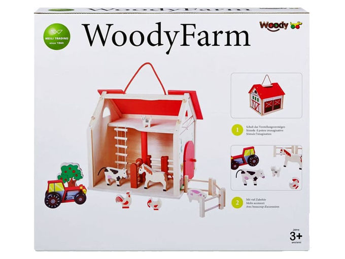 Bei der Bestellung im Onlineshop der-Wegweiser erhalten Sie das Woody Paket "Bauernhof mit Zubehör".