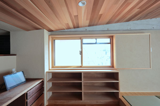 タモを使用した造作家具