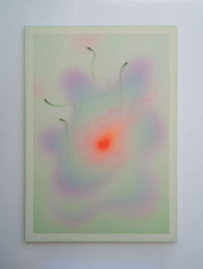 Alina Birkner Painting Green Violet