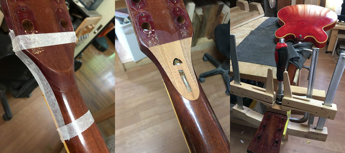 ネック折れ修理の難しい仕上げ方 - 静岡のY.O.S.ギター工房 オーダー