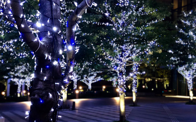 青と白のLEDライト