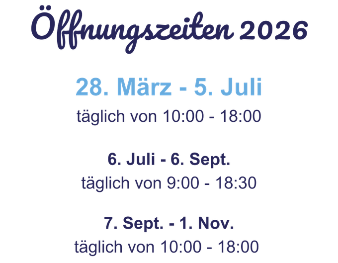 Öffnungszeiten 2026 im Familywald