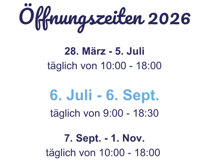 Öffnungszeiten 2026 im Familywald