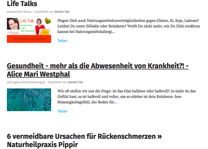 Life Talk Kerstin Frei Uta Ossmann Lebensmittelallergie Alice Westphal Naturheilpraxis Pippir FAZ