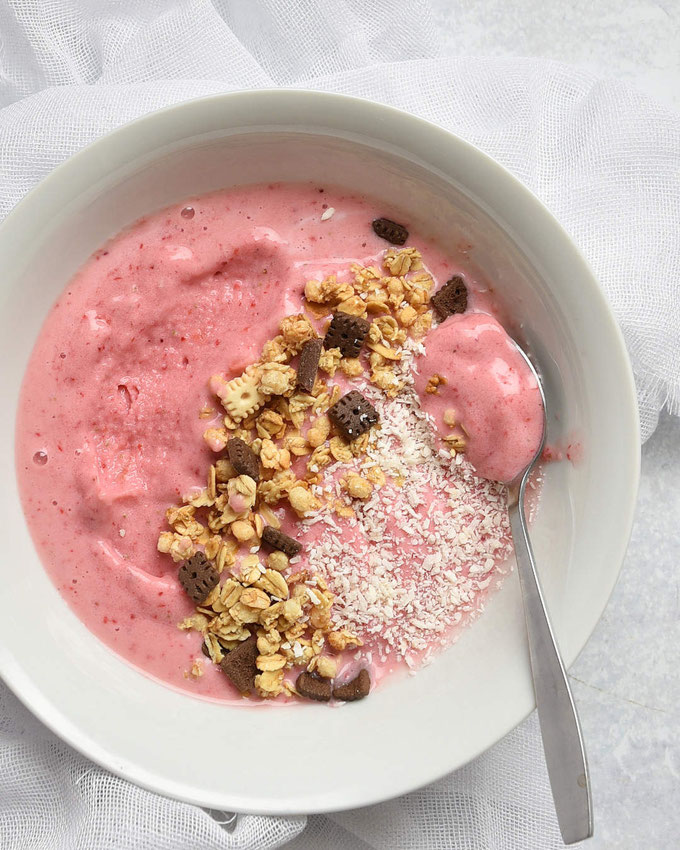 Frühstück Eis Bowl Spaghetti Eis Thermomix