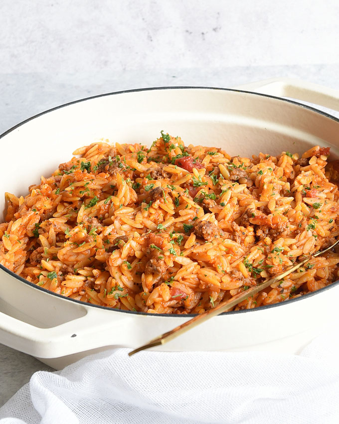 One Pot Kritharaki Nudeln Bolognese Thermomix Rezept
