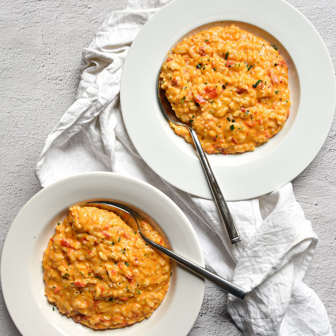 Risotto "geröstete Paprika", vegetarisch, vegan möglich, Thermomix