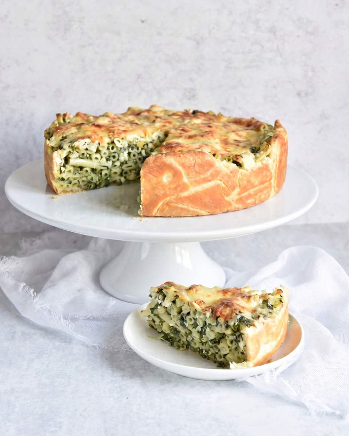 Makkaroni Torte Spinat Feta sooooo lecker!