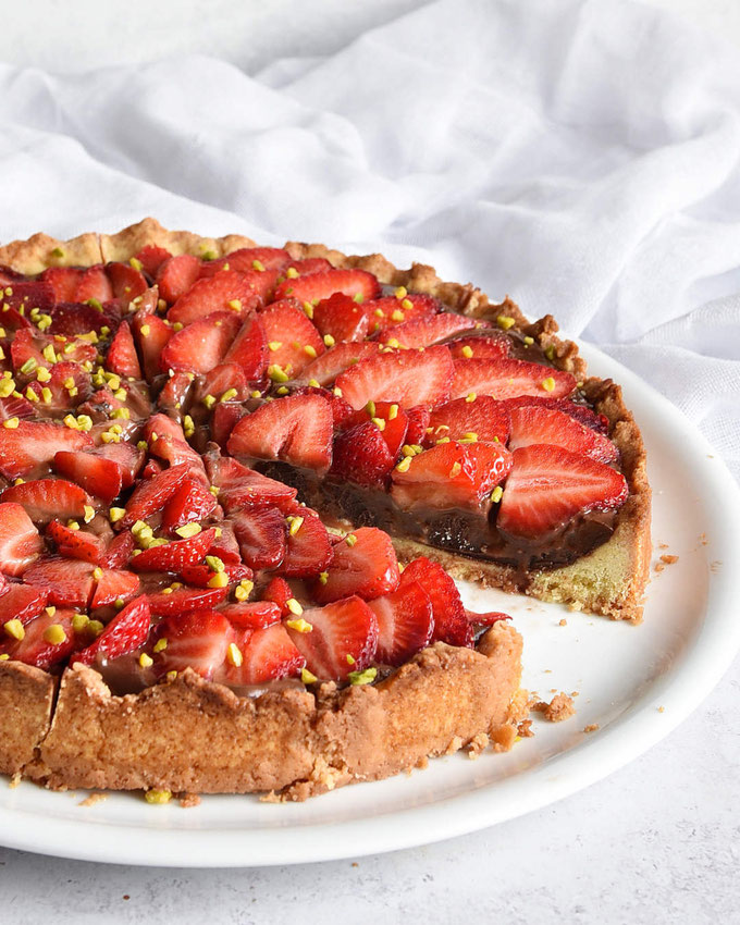 Erdbeer Nougat Tarte Rezept