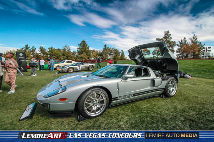 Une Ford GT 2006 Quick Silver Metallic au Las Vegas Concours 2024