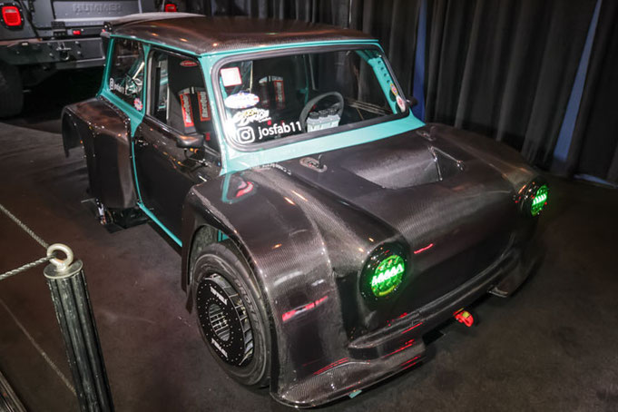Un Mini Austin 1979 de la Zone Performance du Salon de l'Auto de Montréal 2025