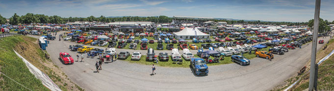 A panorama of the 2024 Carlisle Ford Nationals
