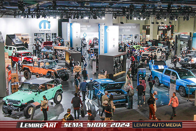 Un article sur le kiosque Mopar, RAM, Jeep présentant 10 véhicules concept au SEMA 2024