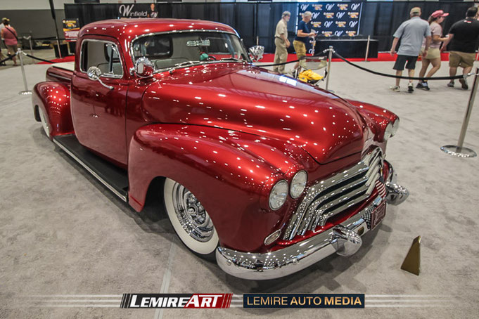 CHEVROLET PICK-UP 1953 ROUGE MÉTALLIQUE : UN BIJOU RÉTRO DE SAXONBURG, PA au Syracuse Nationals 2024