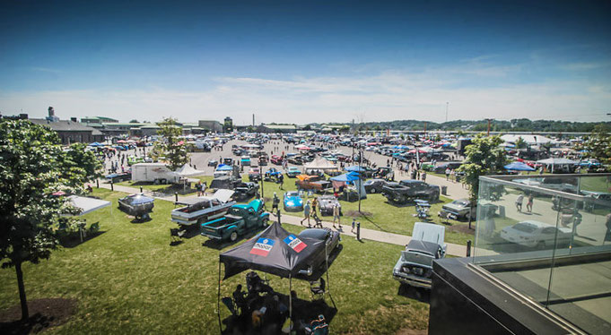 An outdoor panorama of the 2024 Syracuse Nationals 
