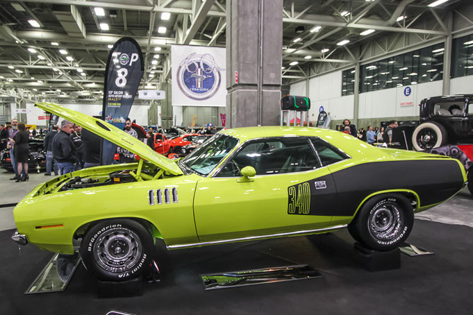 Plymouth 'Cuda 340 1971, le Hemi des petits blocks, Salon de l'Auto Sport de Québec 2024