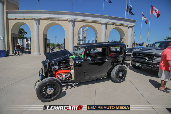 1932 Ford Hiboy Sedan 2 doors - Top 10 of the Best Syracuse Nationals 2024 custom cars by Lemire Auto Media