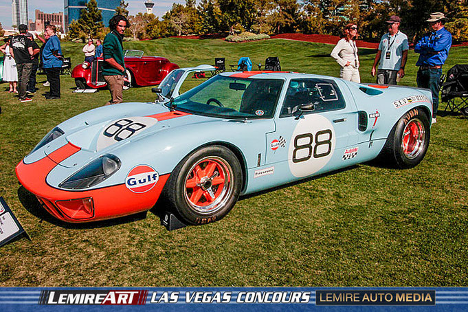Une réplique de la Ford GT40 MKI 1969 à carrosserie élargie au Las Vegas Concours 2024
