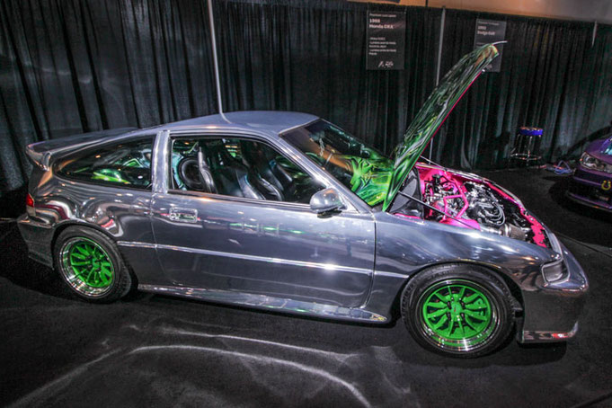 Une Honda CRX 1988 de la Zone Performance du Salon de l'Auto de Montréal 2025