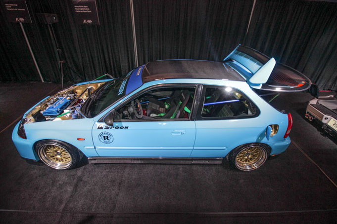 Une Honda Civic 1996 de la Zone Performance du Salon de l'Auto de Montréal 2025