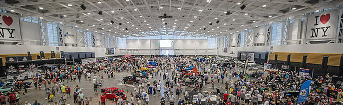 A panoramic view of the Exposition Center of the Syracuse's New York State Fairground 