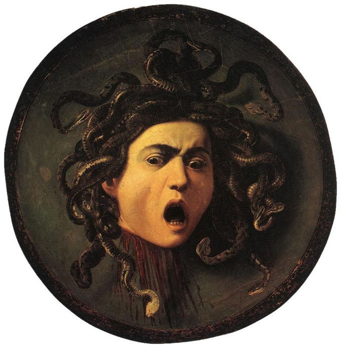 Medusa; Caravaggio; Uffizi; Florencia; ser mujer ayer y hoy; mujeres malvadas;