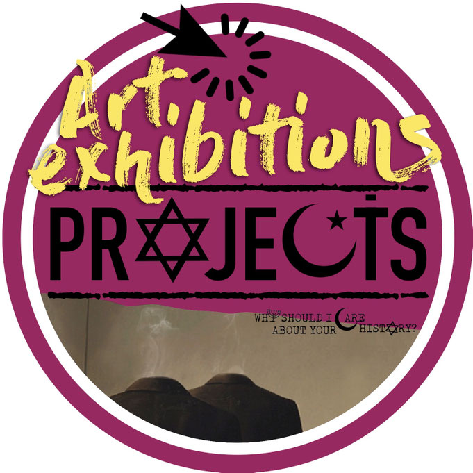 Why should I care about your history? - Art Exhibition | Logo, Davidstern, Halbmond 