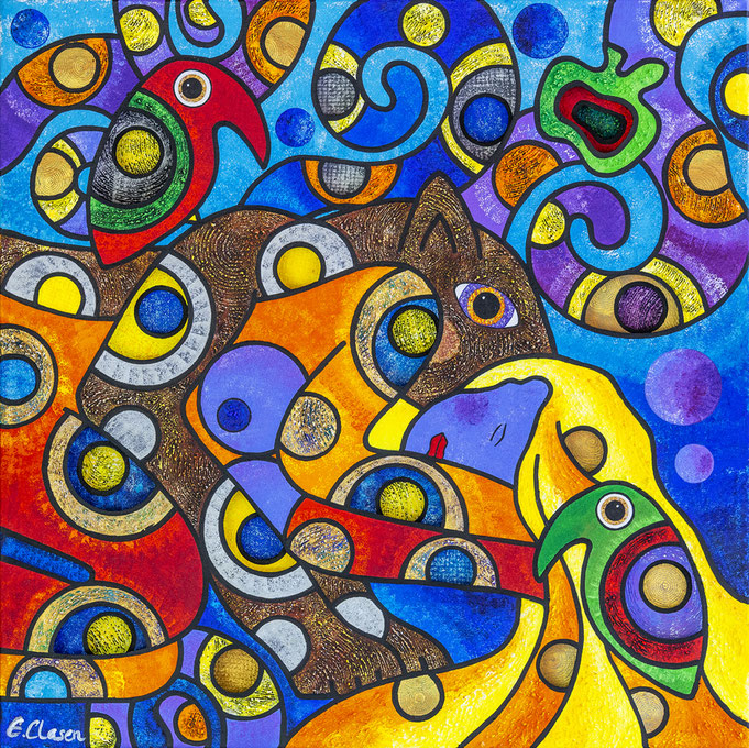 Edda Clasen, Jaguar, Puma, Contemporary Art, Zeitgenössische Kunst, Art for sale, San Miguel de Allende, Mexico