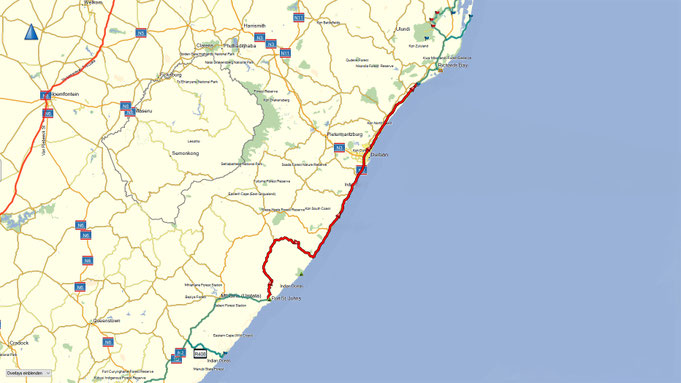 Port St. Johns (Cremorne Camp) - Umlalazi Nature Reserve