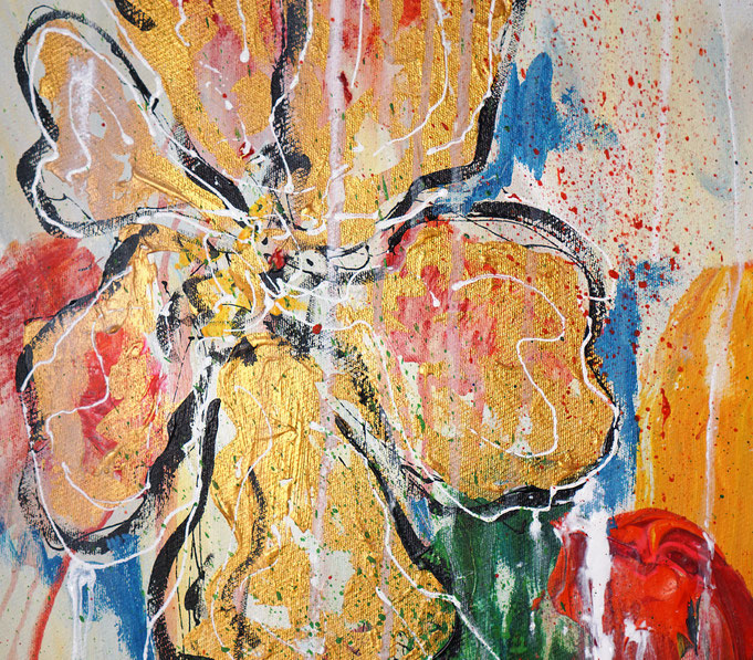 detail of the flower artwork of the artist Peter Nottrott