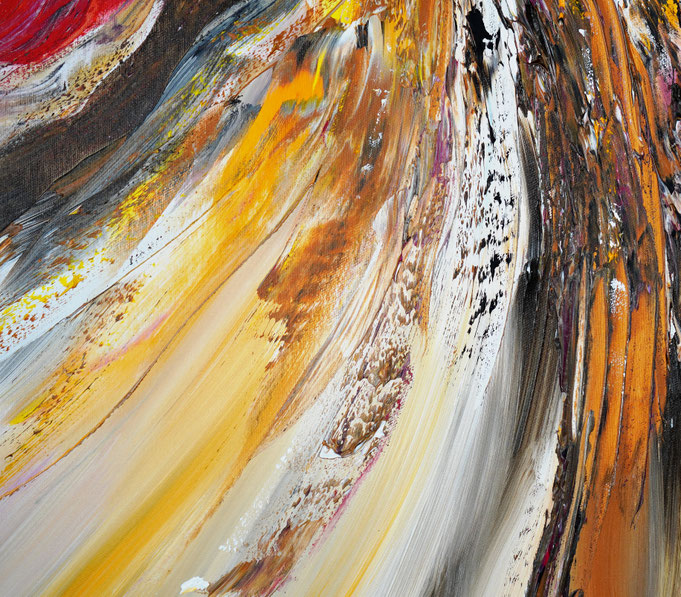 Detail of the abstract painting of the artist Peter Nottrott